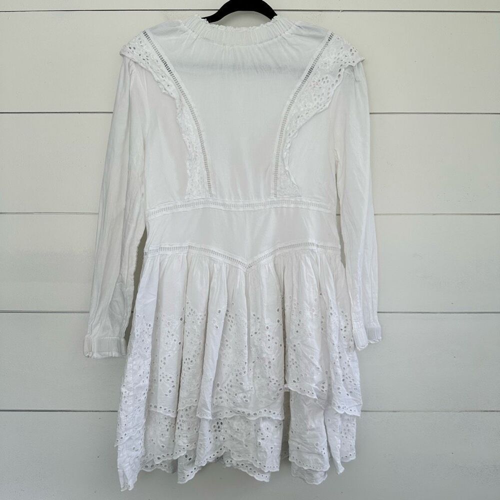 AllSaints Women’s White 6 Prim Broderie Dress